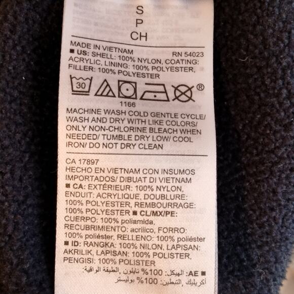 Old Navy Puffer‎ Vest Full Zip Fleece Lined Navy Blue Womens Size Small - Picture 3 of 5